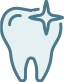 Animated sparkling tooth icon