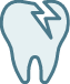 Animated cracked tooth icon