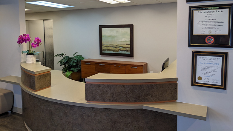 Front desk in Jacksonville dental office