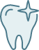 Animated sparkling tooth icon