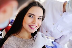 Patient getting veneers. 